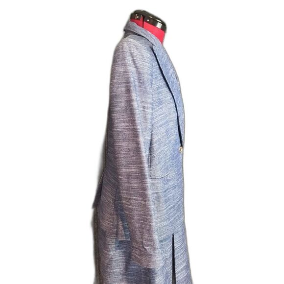 Tommy Hilfiger Skirt Suit Women Size 10 Blue Tweed 2-Piece Set Blazer & Skirt - Picture 4 of 10